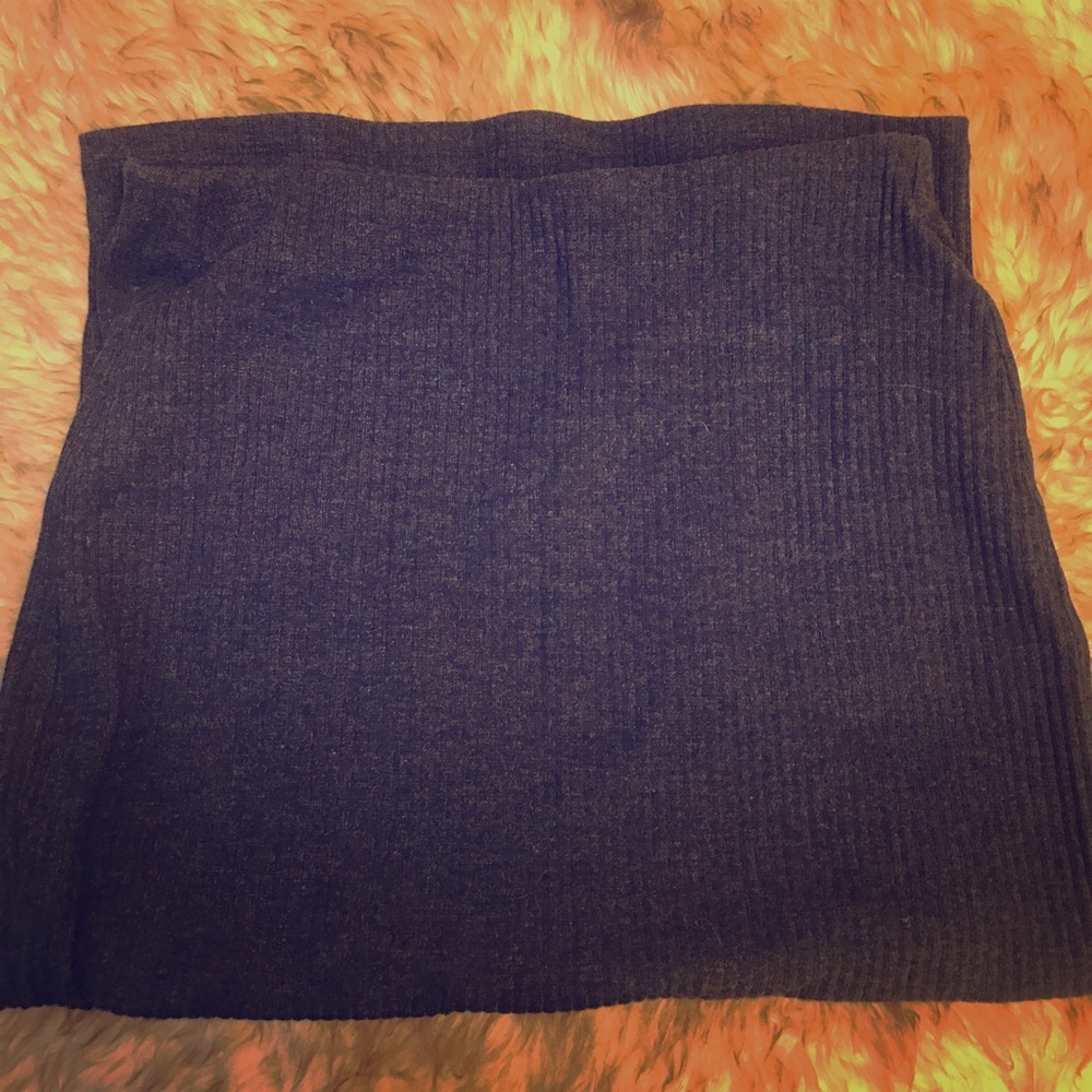 Gray Pencil Skirt